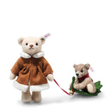 Mama Teddy bear with child on Holly Express (16 cm) - Steiff Hong Kong