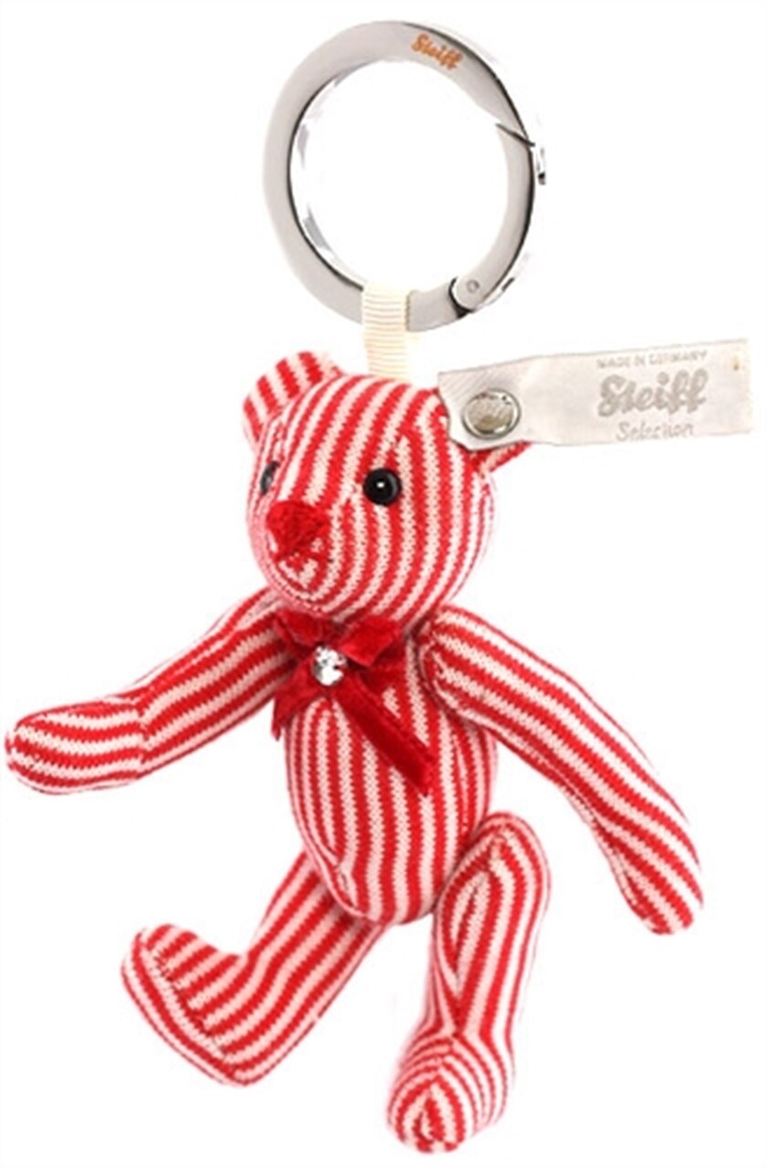 Selection Candy Cane Striped Teddy Pendant Keyring 10cm-Steiff Hong Kong
